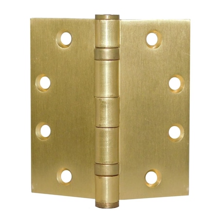Heat Wave BB74545-633 4.5 x 4.5 in. Brushed Brass Ball Bearing Hinge - Brushed Brass - 4.5in. x 4.5in. HE2949024